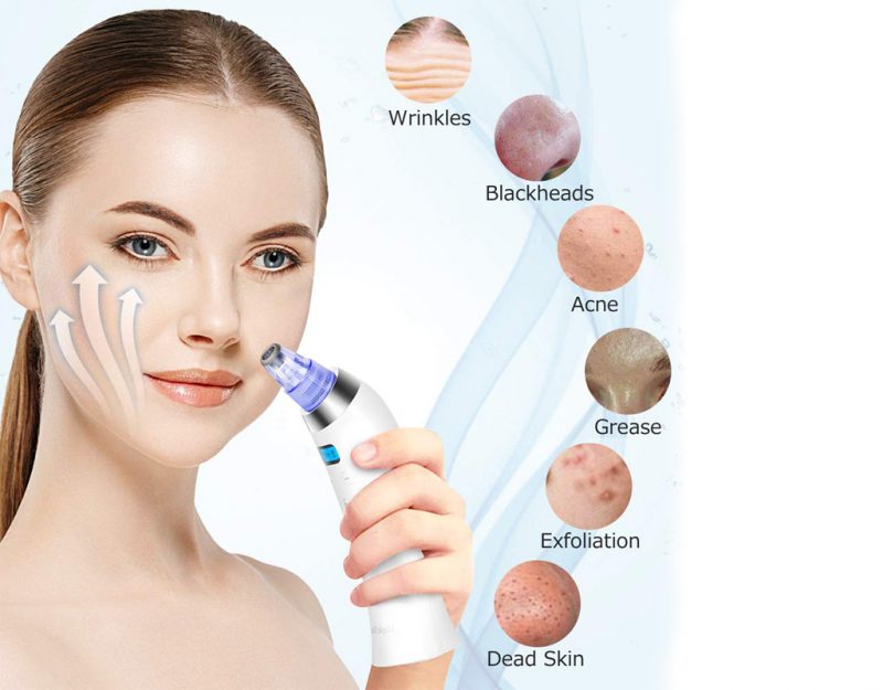 Blackhead Remover, Electric Pore Vacuum Facial Pore Cleaner Acne Comedone Extractor Kit