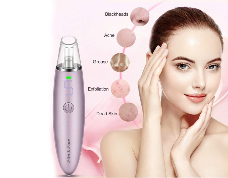 Electric Blackhead Suction Devices USB Rechargeable Acne Comedone Extractor Tool Kit