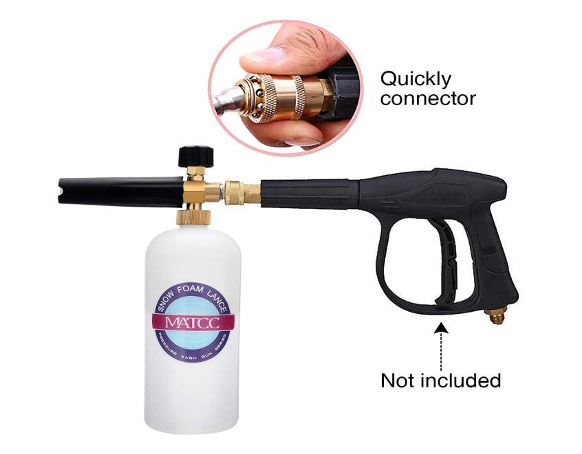 MATCC Adjustable Foam Cannon I Liter Bottle Snow Foam Lance Fit