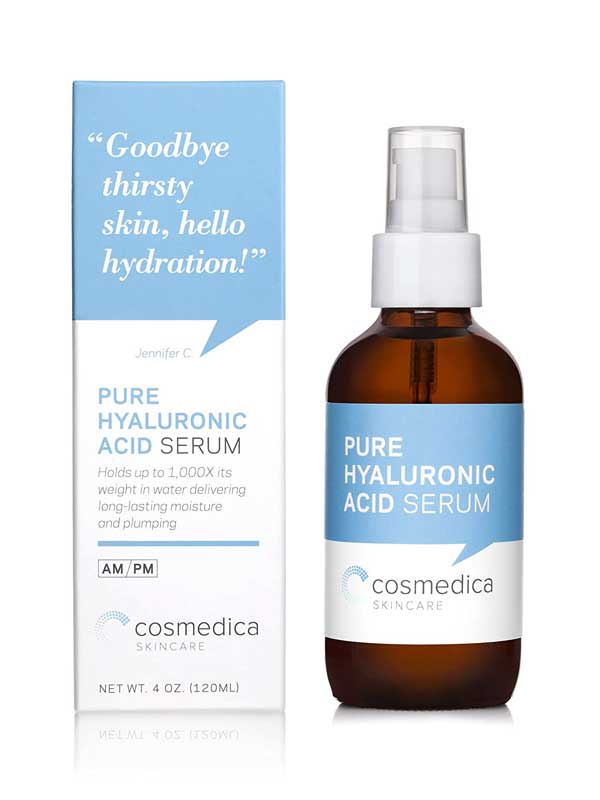 Pure Hyaluronic Acid Serum Cosmedica with Hydrating Facial Moisturizer
