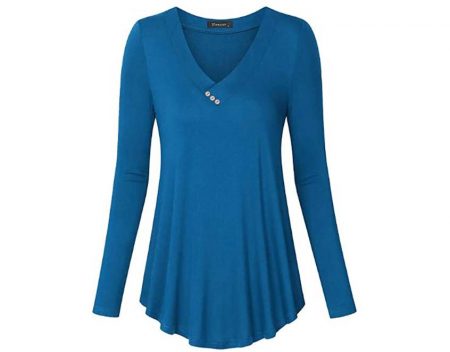 Vinmatto Women's Long Sleeve Flowy Tunic Top