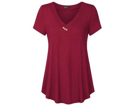 summer short sleeve tunic tops for leggings