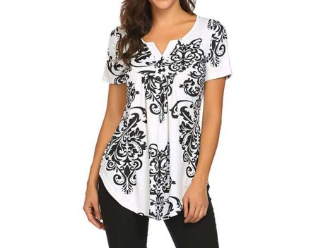 floral printed tunic tops for leggings