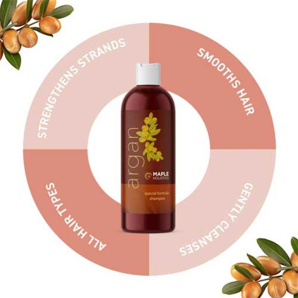 Pure Argan Oil Shampoo Hair Growth Treatment By Maple Holistics