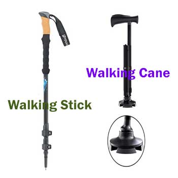 What is the Difference between a Walking Cane and a Walking Stick